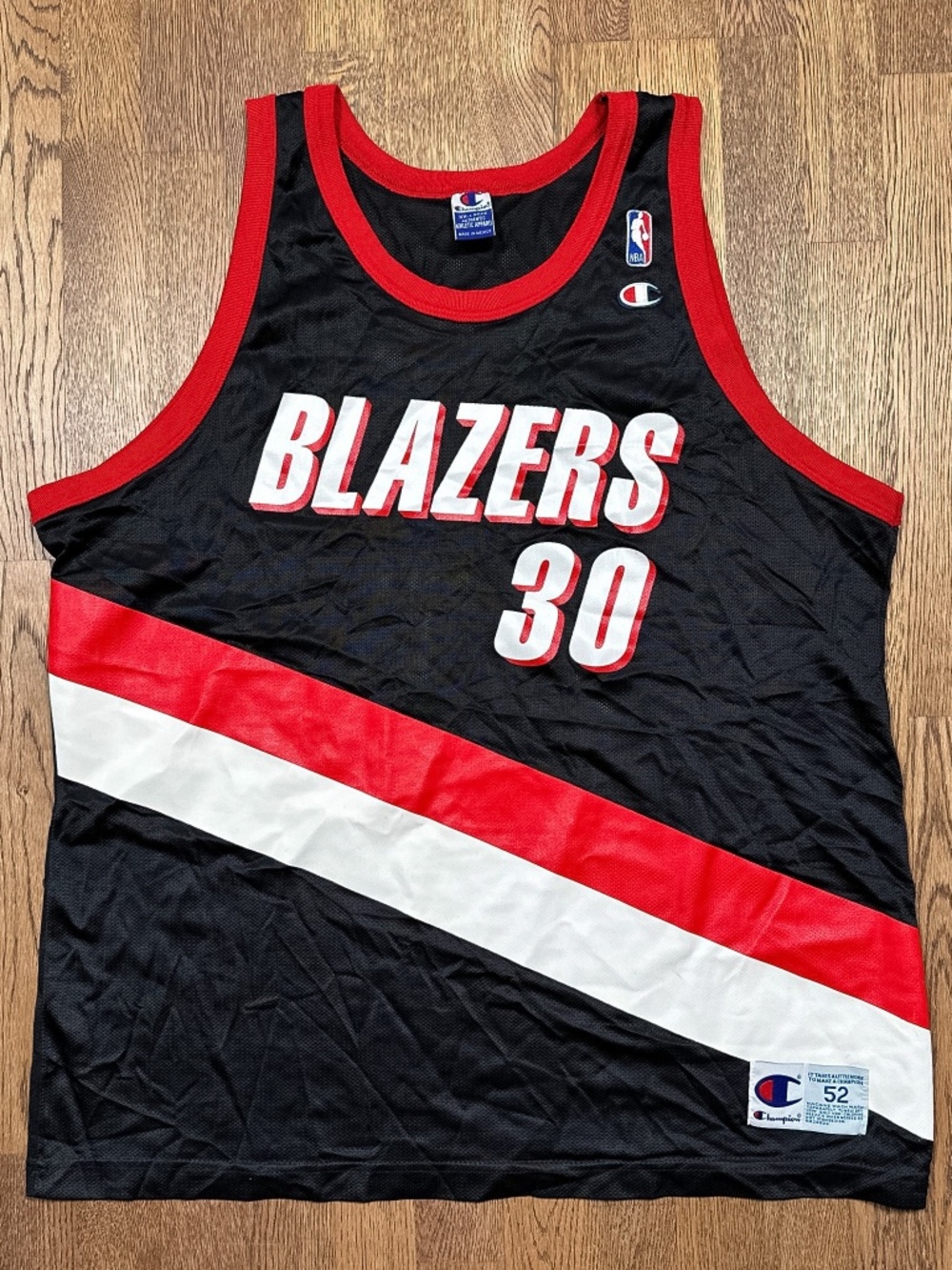 Vintage 90s Champion Portland Trailblazers Rasheed Wallace Jersey Mens 52 2XL